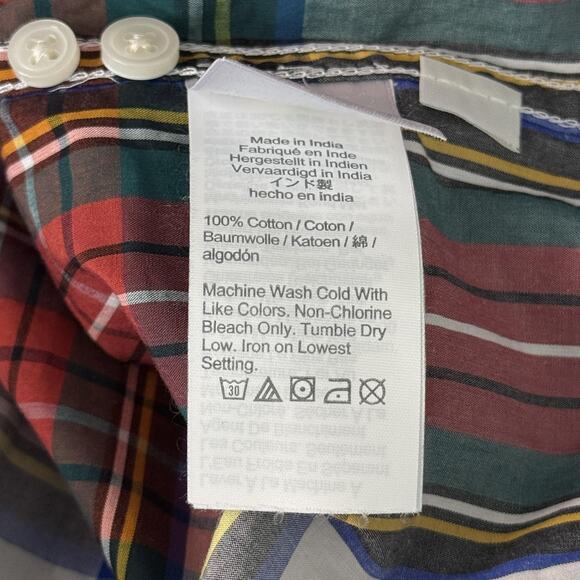 J Crew Top Womens 6 Tartan Plaid Classic Poplin Shirt Button Up Holiday Preppy - Picture 8 of 11